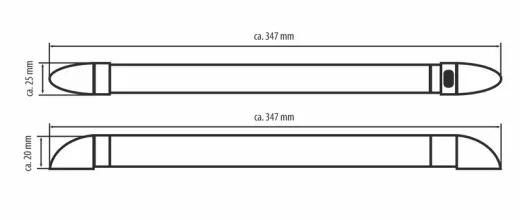 LED 12Volt Linienleuchte Mini, 18 SMD LED, 270° schwenkbar, grau-silber
