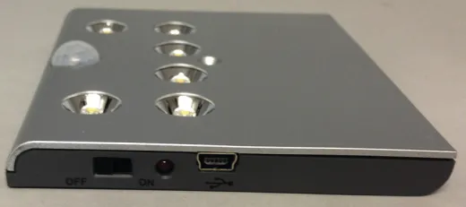 LED Akku-Leuchte m. Sensor 0,5W 6LEDs Ein-/Ausschalter 1400mA Akku