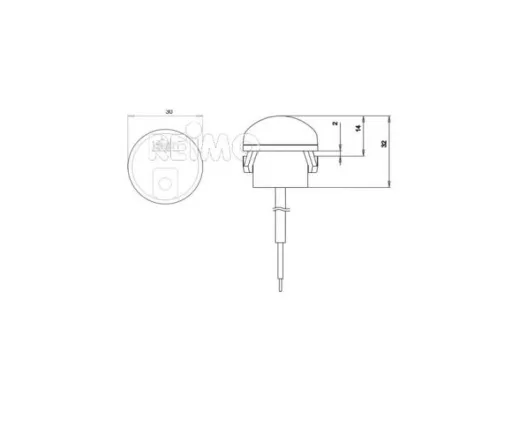 LED-Begrenzungsleuchte, 6-33V, 0,6W, klar, 250 mm Kabel, IP67