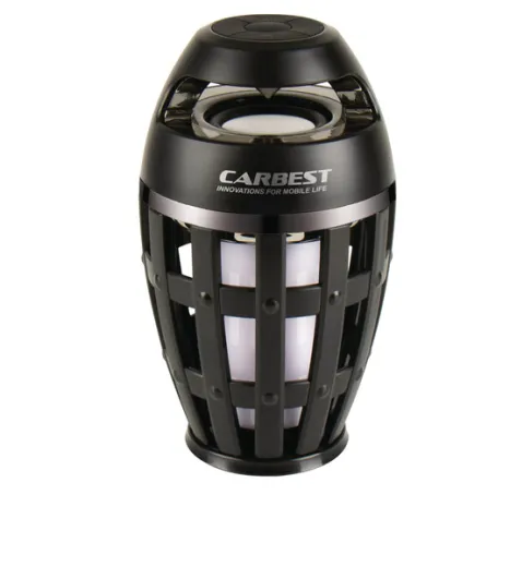 LED Fackel Leuchte mit Bluetooth Lautsprecher 9,8 x 14 x 9,8 cm