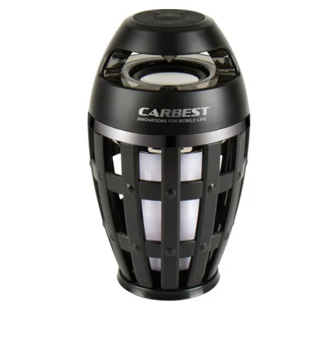 LED Fackel Leuchte mit Bluetooth Lautsprecher 9,8 x 14 x 9,8 cm