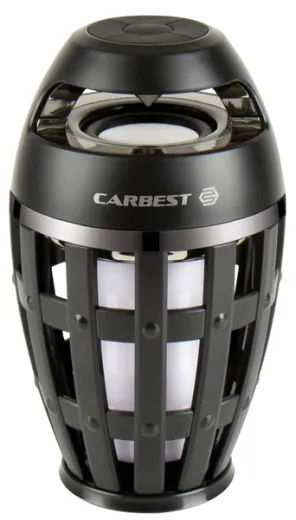 LED Fackel Leuchte mit Bluetooth Lautsprecher 9,8 x 14 x 9,8 cm