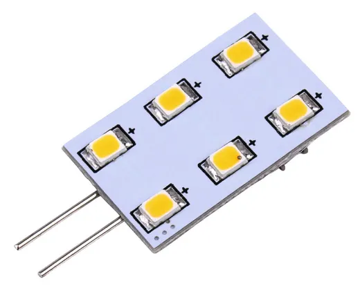 LED G4 Leuchtmittel, 1,2W, 90 Lumen, 6x warmweiße SMD