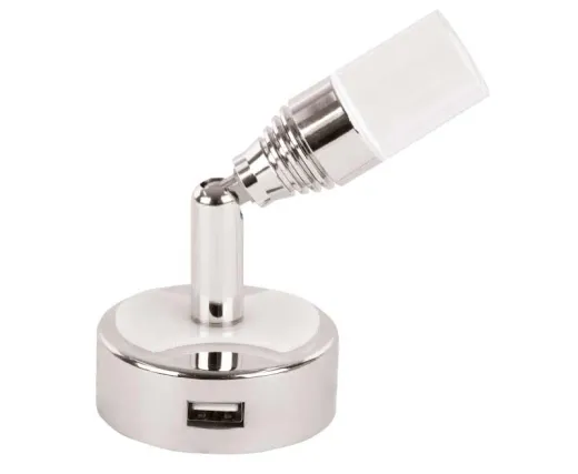 LED Leseleuchte 12V/1W mit USB + Wippschalter
