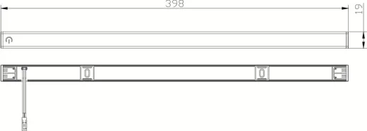 LED Linienleuchte 40cm, 12V / 5 Watt, Aluminium