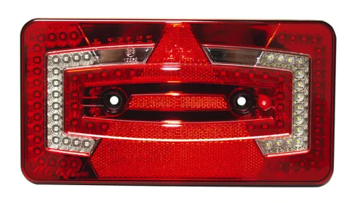 LED-Multifunktionsleuchte, 9-32V, rechts rot IP67 mit Dreiecksrückstrahler