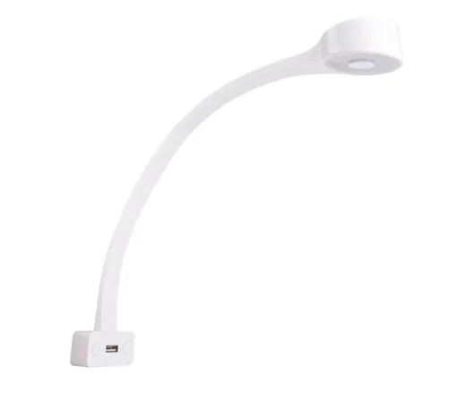 LED-Schwanenhalsleuchte weiß, silikon ummantelt, USB-Anschluss