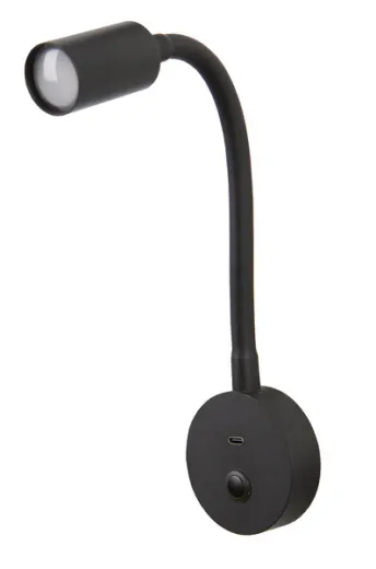 LED-Schwanenhalsleuchten mit flexiblem Arm und Nachtlicht - Armlänge 200 mm