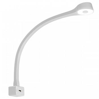 LED-Schwanenhalsleuchte weiß, silikon ummantelt, USB-Anschluss