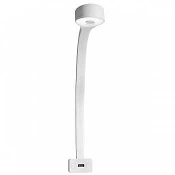 LED-Schwanenhalsleuchte weiß, silikon ummantelt, USB-Anschluss