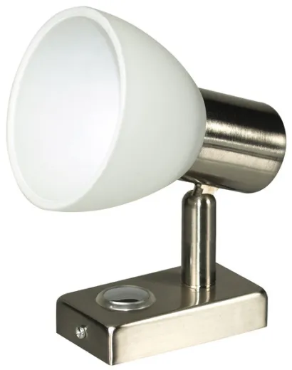 LED Spot 12V, 3W Power LED, Touch-Schalter, Dimmer, Nickel