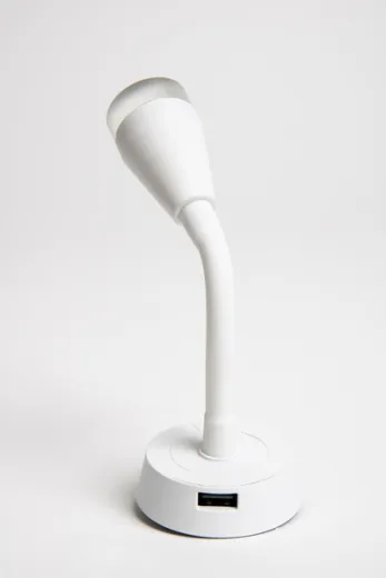 LED Spot mit flexiblen Arm und USB-Ladesteckdose
