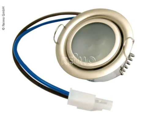 LED Strahler 12V, Manni, 0,2W, nickelmatt