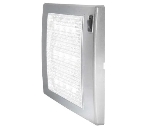 LED Strahler 12V, SlimLite silber, 185x110x12mm