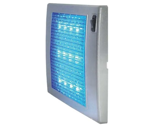 LED Strahler 12V, SlimLite silber, 185x110x12mm