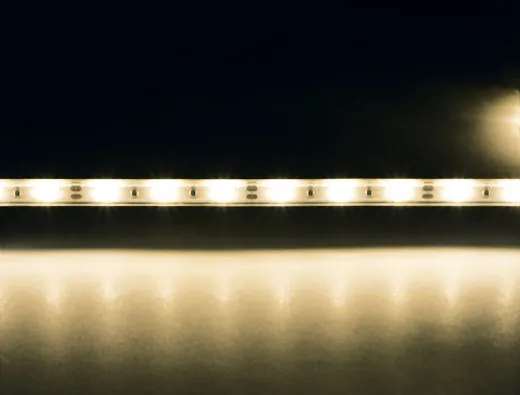 LED Streifen 12V, IP67, 9,6W/m, 3000K, 5m, mit 1m Anschlusskabel