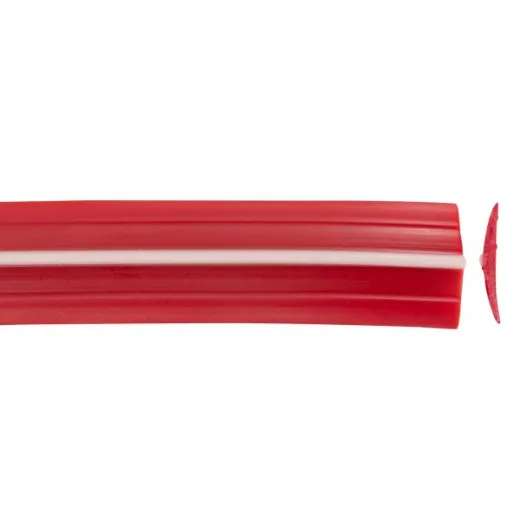 Leistenfüller uni - 11,9 mm, rot-elfenbein