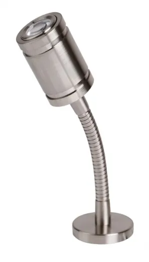 Leseleuchte in geb. Nickel 103mm lang, 1,2W, dimmbar