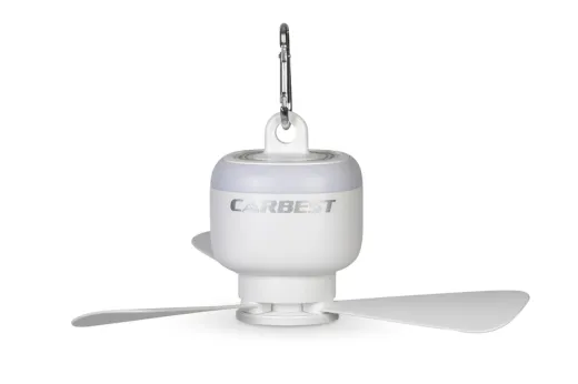 Leuchte mit Ventilator, mit Karabinerhaken, 8000mAh Lithium-Akku