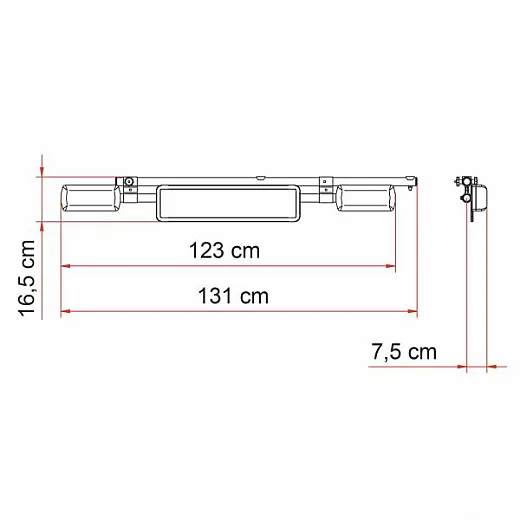 Licence Plate Carrier  Nummernschildleuchten aus Aluminium, Schwarz