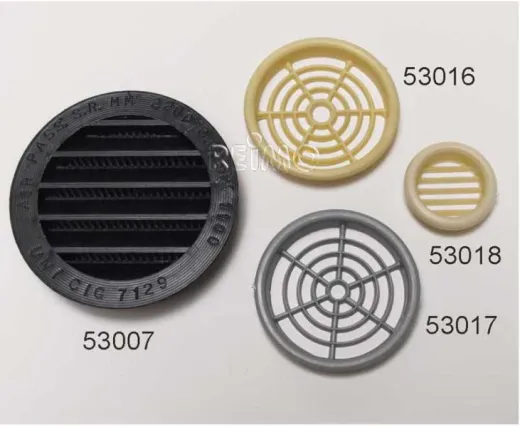 Lüftungsgitter Ø 100 mm - braun