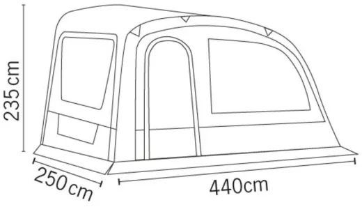 Luft-Sonnensegel für ADRIA ACTION AIR 391