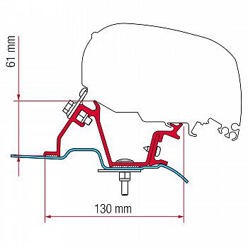 Adapter Fiamma F65 für Sprinter, VW Crafter