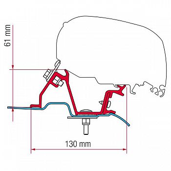 Adapter Fiamma F65 für Sprinter, VW Crafter