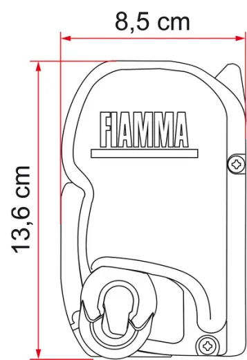 Markisen-Set FIAMMA PSA F45S mit Adapter in schwarz