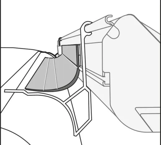 Markisenabdichtung Rain Guard Van, Länge 3,00 m für Fiamma Markise F35+F45