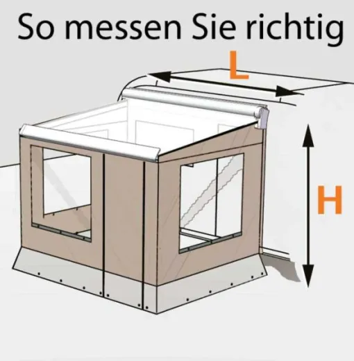 Markisenvorzelt CampRoom 500, 5m, 231-260cm