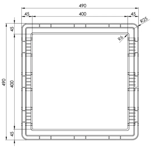 MaxxAir MaxxFan Deluxe Dachhaube Adapterrahmen für Fiat Ducato - 40 x 40 cm