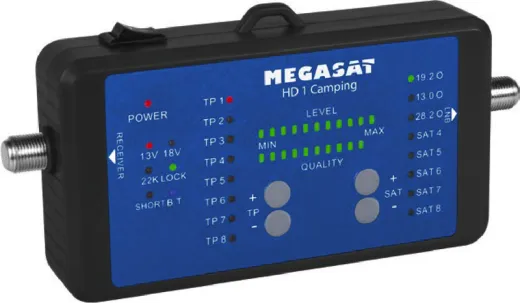 MEGASAT Satfinder für die einfache und schnelle Satellitensuche