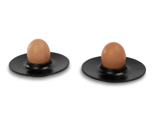 Melamin-Eierbecher-Set Lund - 4-teilig - Schwarz