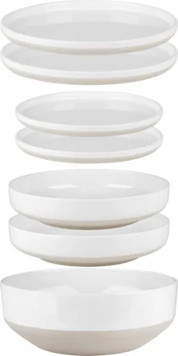 Melamin-Geschirr-Set Odette - 7-teilig - Für 2 Personen