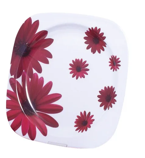 Melamin Teller Set (Ø 22,5cm) Red Flower, 2 Stück
