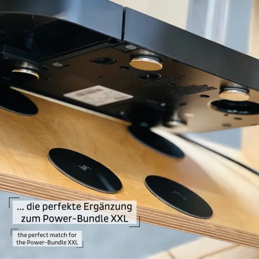 Metall-Pad 'SUPERSTRONG' Ø8cm black, magnetisch, Neodym-Magnet, 1 Stk. Aus massivem Metall