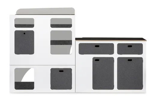 Modulare Fullsize-Möbelzeile zur Selbstmontage - perfekt für VW T5/T6/T6.1 Kurzradstand