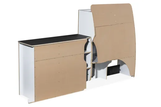 Modulare Fullsize-Möbelzeile zur Selbstmontage - perfekt für VW T5/T6/T6.1 Kurzradstand