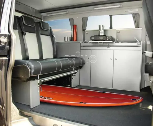 Möbelzeile Cityvan, Anthrazit f.VW T5 kR Bausatz
