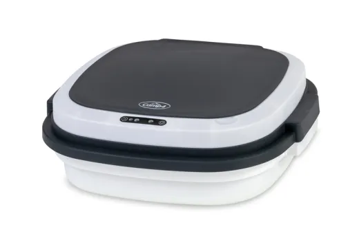 Mülleimer 8L faltbar m.Bewegungssensor H48,3/10,5x29,7x28,7 weiß/sch