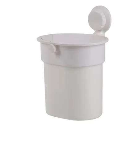 Mülleimer mit Saugnapf, weiß, bis 3kg, Push-Button