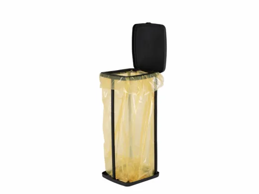 Müllsackständer geöffnet 34x29x69cm, gefaltet 34x29x5cm, Material: PP