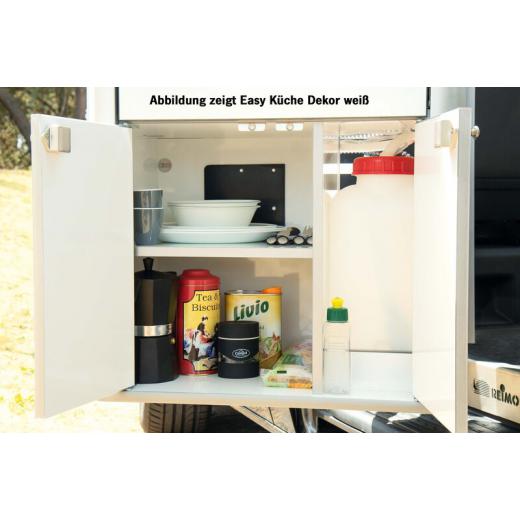 Multifunktionales Küchenteil „EASY- KÜCHE” - Hochglanz Silber, Montage links