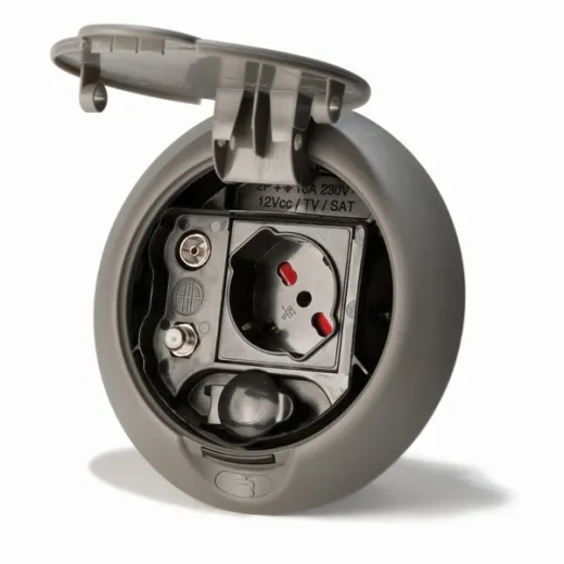 Multiplug-Einbausteckdosen - Schwarz matt