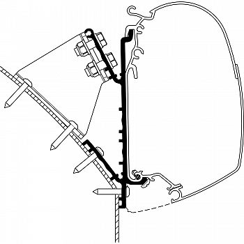 Markisen-Adapter für Omnistor TO 5200 Knaus Deseo 350cm
