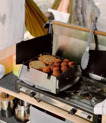 PicOli - Steckbarer Grill-Aufsatz für Gaskocher