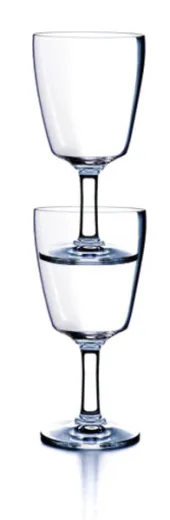 Plastik-Weinglas aus SAN, 2er Set, 260 ml Volumen