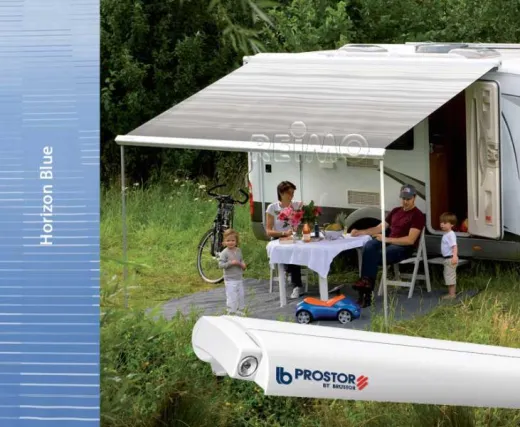 Prostor 600, Gehäuse weiß, Tuch HORIZON BLAU