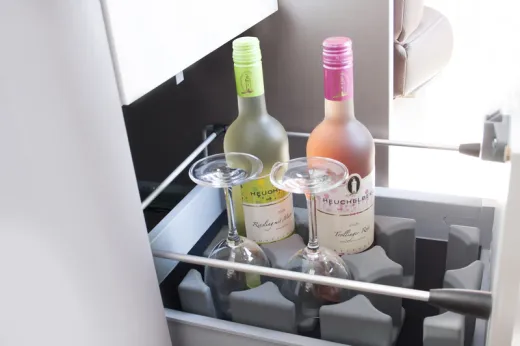 Purvario Glas-/Flaschenhalter, hoch,f. 6 Gläser,Flaschen